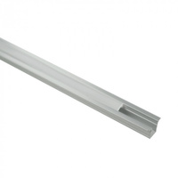 Profil Aluminiowy LED Wpuszczany Podtynkowy Anodowany 2m z Kloszem Mroźnym do Taśm LED + Zaślepki seria PW Ecolight