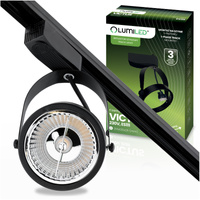 Reflektor Szynowy GU10 ES111 Czarny VICTUS Lampa do Szynoprzewodów Jednofazowych Lumiled