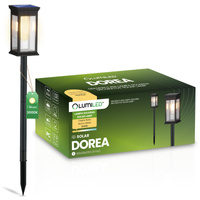 Lampa Solarna LED DOREA Ogrodowa Zewnętrzna Wbijana IP65 Ozdobna Lampka Słupek LUMILED