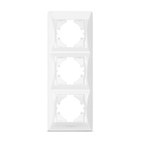 Ramka Pozioma do Gniazdek Potrójna Natynkowa Biała BINERA VIDEX