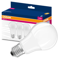 3x Żarówka LED A60 E27 10W = 75W 1055lm 3000K Ciepła 200° VALUE CLASSIC Osram