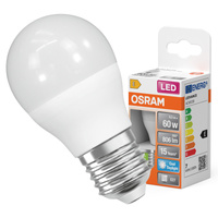 Żarówka LED P45 Kulka E27 6.5W = 60W 806lm 6500K Zimna 150° STAR CLASSIC Osram