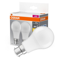 2x Żarówka LED A60 B22d 8W = 60W 806lm 2700K Ciepła 150° BASE Osram
