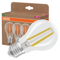 3x Żarówka LED A60 E27 3.8W = 60W 806lm 2700K Ciepła 300° Filament CLASSIC ENERGY EFFICIENCY Osram