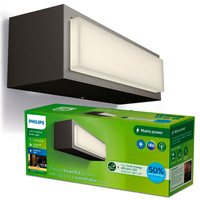 Lampa Ogrodowa LED Kinkiet Elewacyjny STRATOSPHERE 3,8W 2700K Ciepła IP44 Antracyt PHILIPS