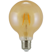Żarówka LED G95 E27 4W = 18W 320lm 2000K Ciepła 360° Filament GOLDLUX (Polux)