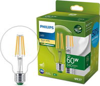 Żarówka LED E27 Kula G95 4W = 60W 840lm 210lm/W 2700K Ciepła 300° KLASA A UltraEfficient Philips