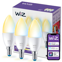 3x Żarówka LED E14 Świeczka C37 4.9W = 40W 470lm 2700-6500K TW Inteligentna SMART WiFi Bluetooth Aplikacja WiZ