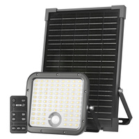 Naświetlacz LED Solarny Zewnętrzny Ogrodowy 30W 4800lm CCT 360° Solarny z Czujnikiem Ruchu IP65 Czarny Mhcs Kobi