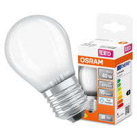 Żarówka LED P45 Kulka E27 4W = 40W 470lm 6500K Zimna 300° Retrofit Filament CLASSIC Osram