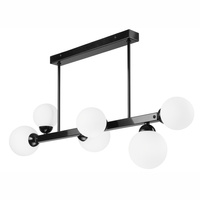 Lampa Sufitowa ASTRO 6xG9 Szklane Klosze Kule Czarna LM-6.161 Lamkur