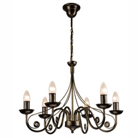 Lampa Wisząca Sufitowa DONATO 6xE14 Żyrandol Czarna Klasyczna LM-6.29 Lamkur