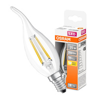 Żarówka LED BA35 Świeczka E14 2.5W = 25W 250lm 2700K Ciepła 300° Retrofit Filament CLASSIC Osram