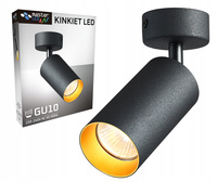 Lampa sufitowa ERIS SPOT Reflektor Oprawa Halogenowa GU10 Czarno-Złota