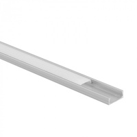 Profil Aluminiowy LED Natynkowy Anodowany 1m z Kloszem Mlecznym do Taśm LED + Zaślepki seria N Ecolight