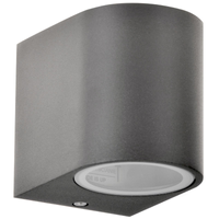 Kinkiet ogrodowy zewnętrzny na LED 1x GU10 BOSTON GOLDLUX (Polux) ALUMINIUM SZARY owalny