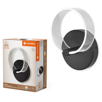 Lampa LED Ścienna Sufitowa Kinkiet Oprawa Natynkowa 8W 370lm CCT Dekoracyjna Czarny Circle Ledvance
