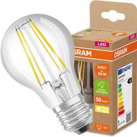 Żarówka LED A60 E27 3.8W = 60W 806lm 3000K Ciepła 320° Filament CLASSIC ENERGY EFFICIENCY Osram