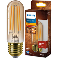 Żarówka LED E27 Tubularna T32 7W = 40W 470lm 1800K Ciepła 270° FILAMENT Vintage Bursztynowa Decorative Philips