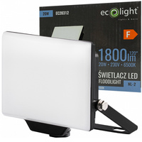 Naświetlacz LED Lampa Reflektor 20W 1800lm 6500K Zimna IP65 NL-2 Ecolight