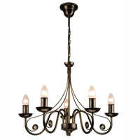 Lampa Wisząca Sufitowa DONATO 5xE27 Żyrandol Czarna Klasyczna LM-5.29 Lamkur