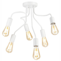 Lampa Sufitowa HILDA 6xE27 Biała LM-6.154 Lamkur