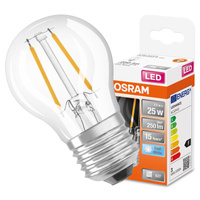 Żarówka LED P45 Kulka E27 2.5W = 25W 250lm 4000K Neutralna 300° Retrofit Filament CLASSIC Osram
