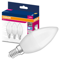 3x Żarówka LED B37 Świeczka E14 4.9W = 40W 470lm 4000K Neutralna 200° VALUE CLASSIC Osram