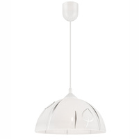 Lampa Wisząca Sufitowa MARCY E27 Biała Srebrna LM-1.1/5 Lamkur