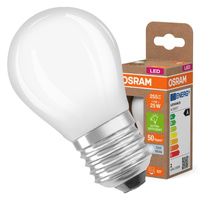 Żarówka LED P45 Kulka E27 1.2W = 25W 255lm 4000K Neutralna 330° 213lm/W CLASSIC ENERGY EFFICIENCY Osram