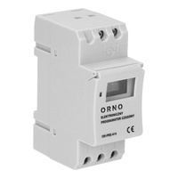 Programator Czasowy Włącznik Wyłącznik LCD 16 Programów 2 Moduły DIN ORNO