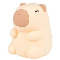 Lampka Nocna Dekoracyjna Kapibara Dziecięca LED 2.5W 18lm 3000K Ciepła RGB 360° Brązowa Masterled