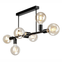 Lampa Sufitowa ASTRID 6xE27 Czarna Glamour LM-6.146 Lamkur