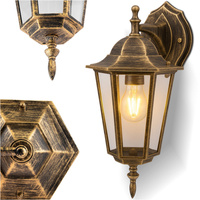 Lampa Elewacyjna LED Kinkiet Ogrodowy Zewnętrzny E27 IP54 Patyna KOBI