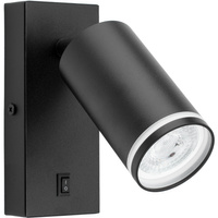 Lampa ścienna Kinkiet GU10 RING z włącznikiem czarny