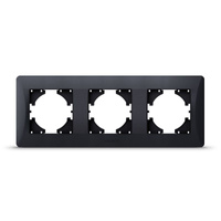 Ramka Pozioma do Gniazdek Potrójna Natynkowa Czarna BINERA VIDEX
