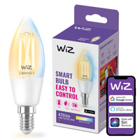 Żarówka LED E14 Świeczka C35 4.9W = 40W 470lm 2700-6500K TW FILAMENT Inteligentna SMART WiFi Bluetooth Aplikacja WiZ