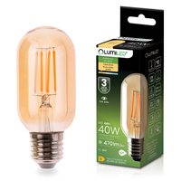 Żarówka LED E27 T45 4W = 40W  470LM 2000K Ciepła 360° Filament Amber LUMILED