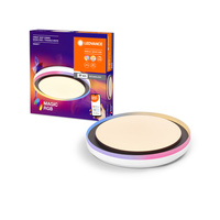 Plafon LED Lampa Oprawa Natynkowa 38W 1050lm RGB CCT z Podświetleniem Ściemnialna 50cm Czarny SMART+ WiFi Orbis Ledvance