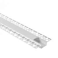 Profil Aluminiowy LED do Płyt GK Gipsowych REGIPS Szeroki Wpuszczany Podtynkowy Anodowany 2m z Kloszem Mlecznym do Taśm LED + Zaślepki seria GPS Ecolight