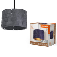 Lampa Sufitowa Wisząca Dekoracyjna E27 Zwis Szary Decor Ledvance