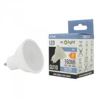 Żarówka LED Reflektor GU10 2W 180lm 6500K Zimna Ecolight