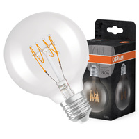 Żarówka LED Dekoracyjna G80 Kula E27 4.8W = 40W 470lm 2700K Ciepła 320° Filament Ściemnialna Vintage 1906 Osram