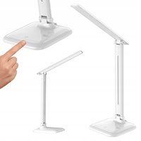 Lampka Biurkowa Stołowa Regulowana Nocna MARINA LED 9W 450lm Ściemnialna Biała MasterLED