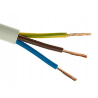 Przewód Kabel OMY 300/300V 3x0,75mm Biały 1m ELEKTROKABEL