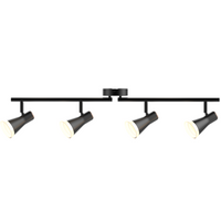 Lampa sufitowo-ścienna ruchoma regulowana 16,8W LED BERG 4 czarny 3000K GOLDLUX (Polux)