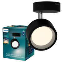 Lampa Ścienna Kinkiet LED 5.5W 550lm 2700K Czarna Bracia Philips