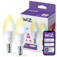 2x Żarówka LED E14 Świeczka C37 4.9W = 40W 470lm 2700-6500K TW Inteligentna SMART WiFi Bluetooth Aplikacja WiZ
