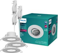 3x Oprawa Podtynkowa Wpuszczana LED 5W 500lm 2700K Ciepła Ruchoma Okrągła biały Ściemnialna 3-STEP SceneSwitch Cilantro Philips