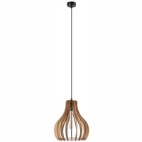 Lampa Wisząca Sufitowa TUCCI E27 Czarna Drewniana LM-1.229 Lamkur